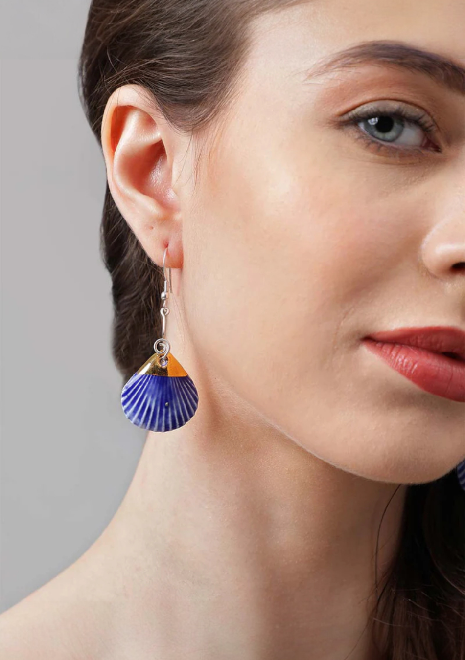 Cerulean Shell Elegance Earrings