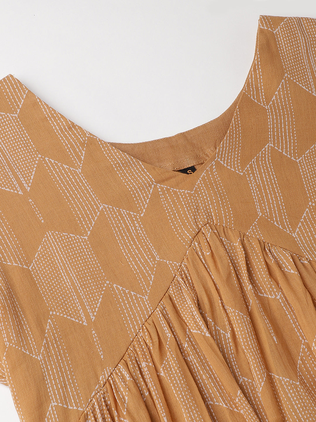 Long Brown Flare Midi Dress