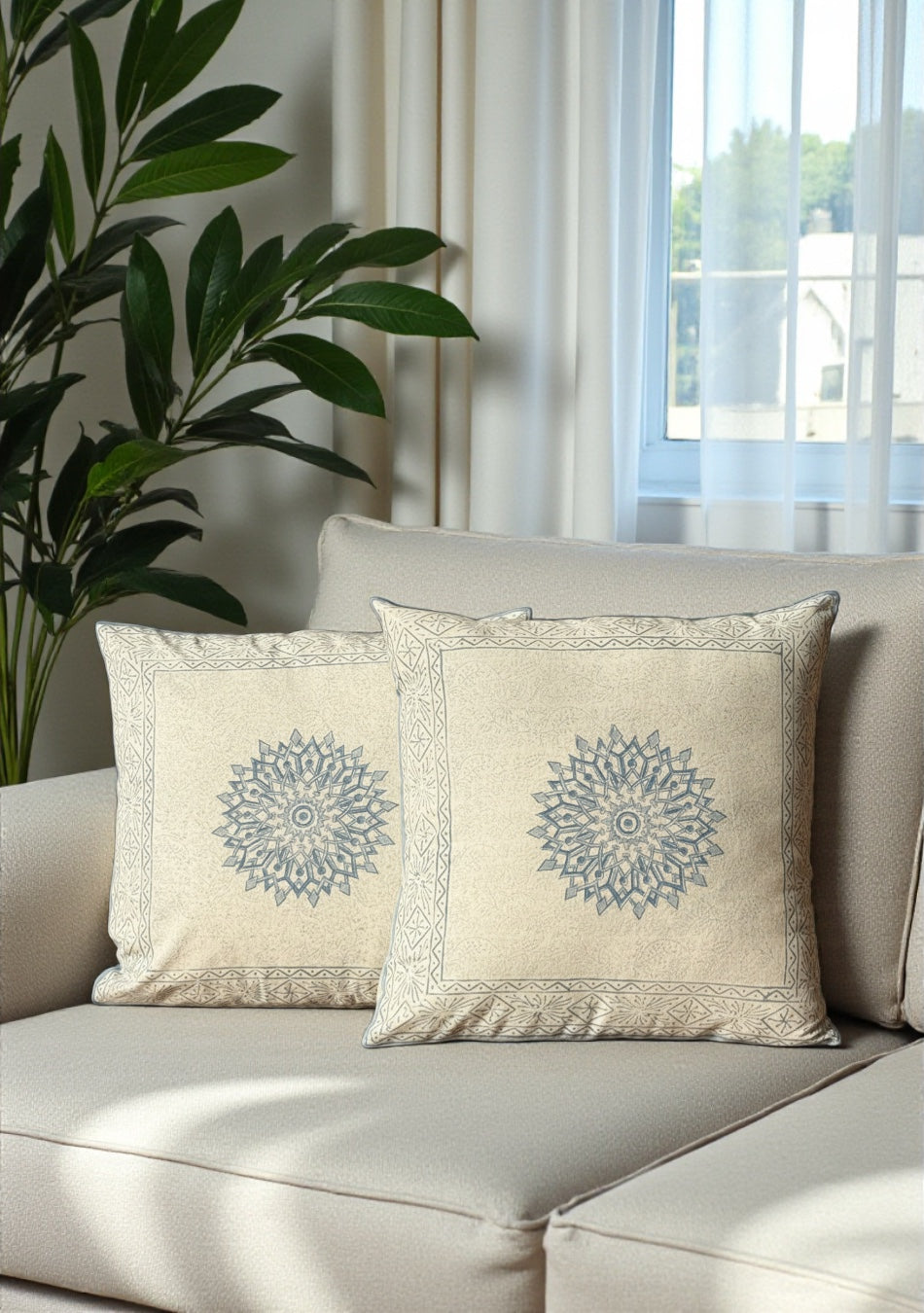 Blue Chakra Cushion Cover