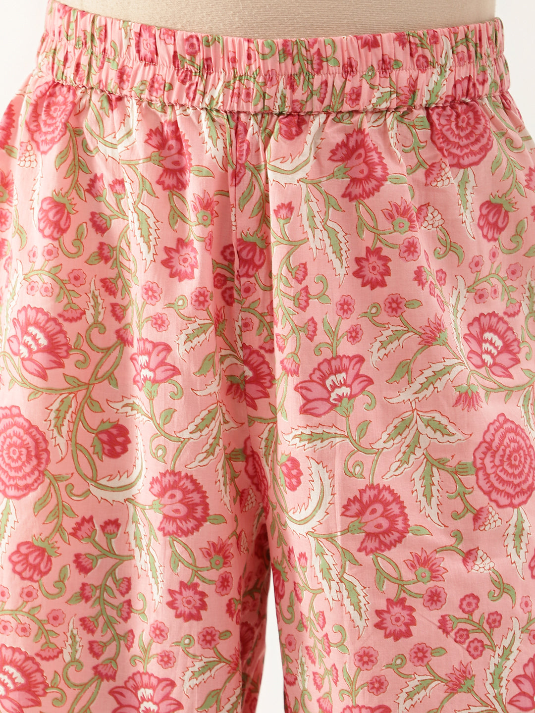 Pink Floral Print Cotton Co-ord set