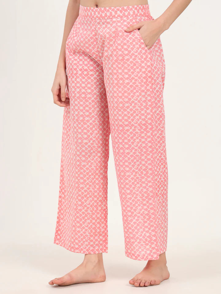 Peach Kurti with Pyjamas Night Suit Sets