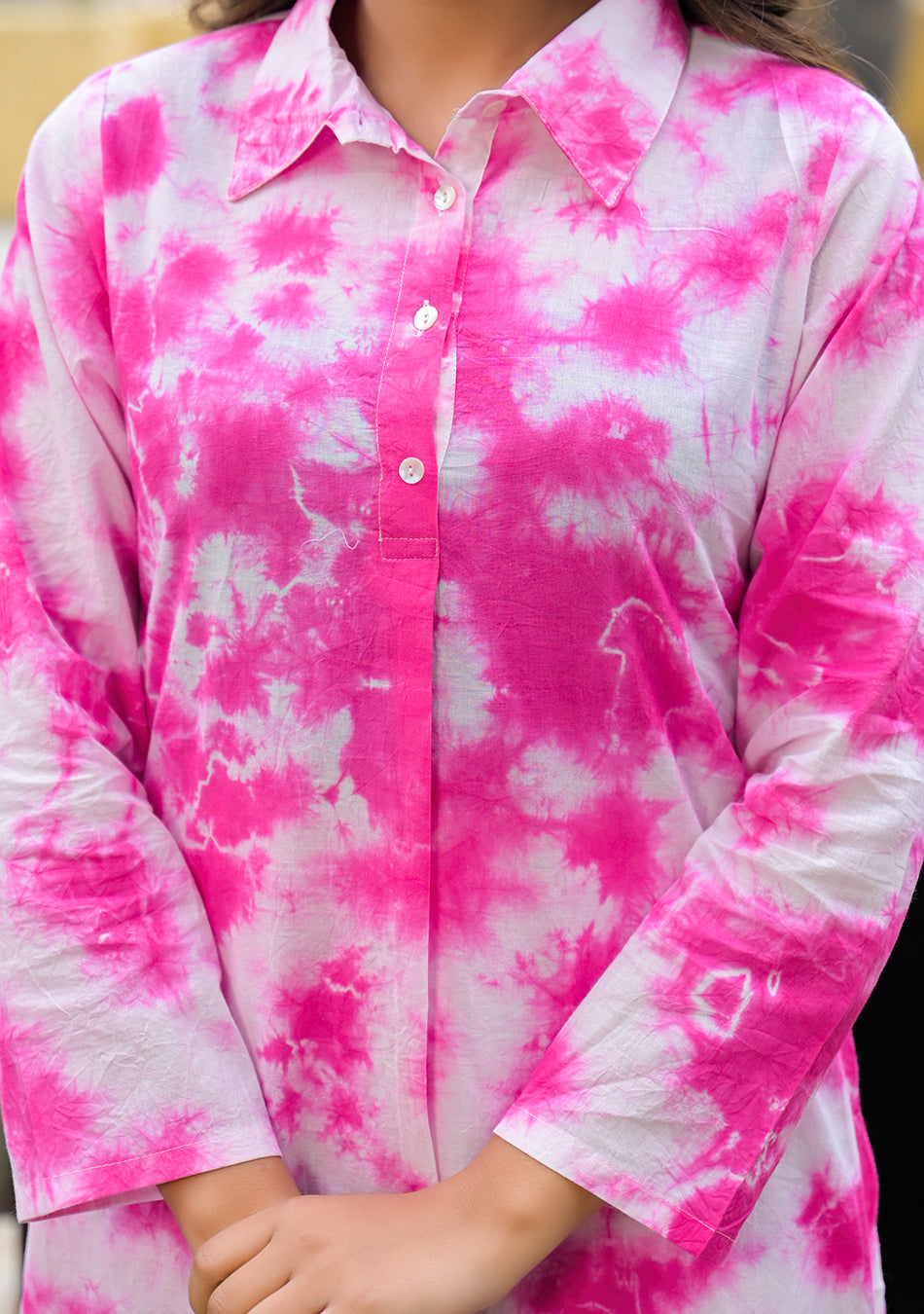 Aravalii Pink Tie-Dye Luxe Set