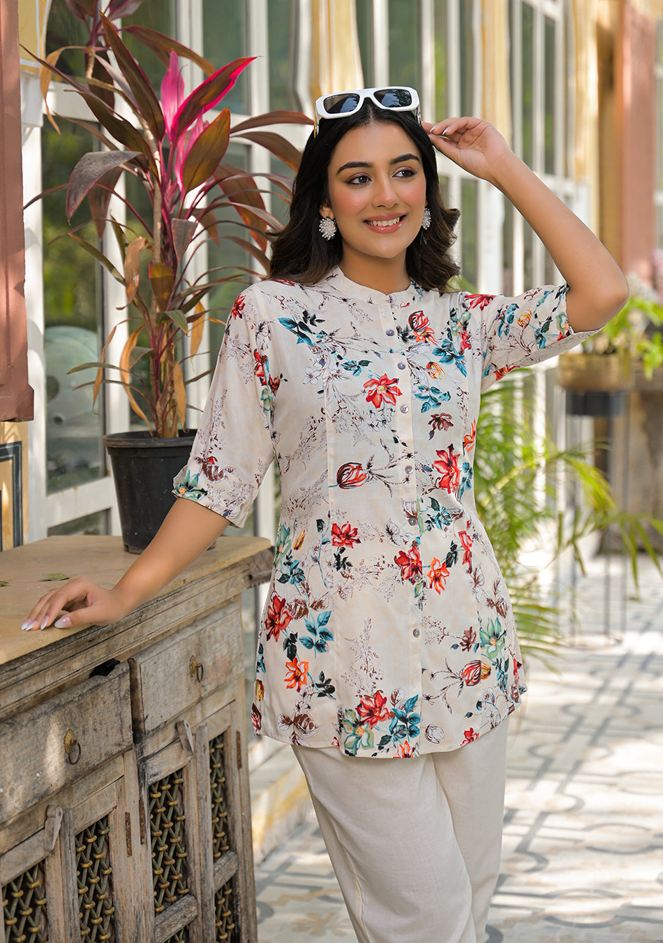 Ivory Garden Bloom Top