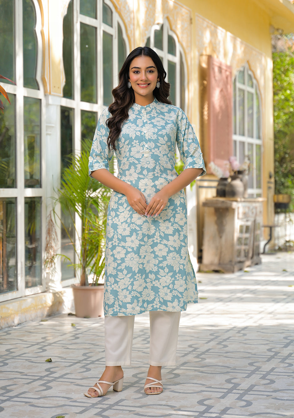 Mint Blossom Kurta