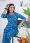 Aravalii Blue Meadow Stripe Night Suit
