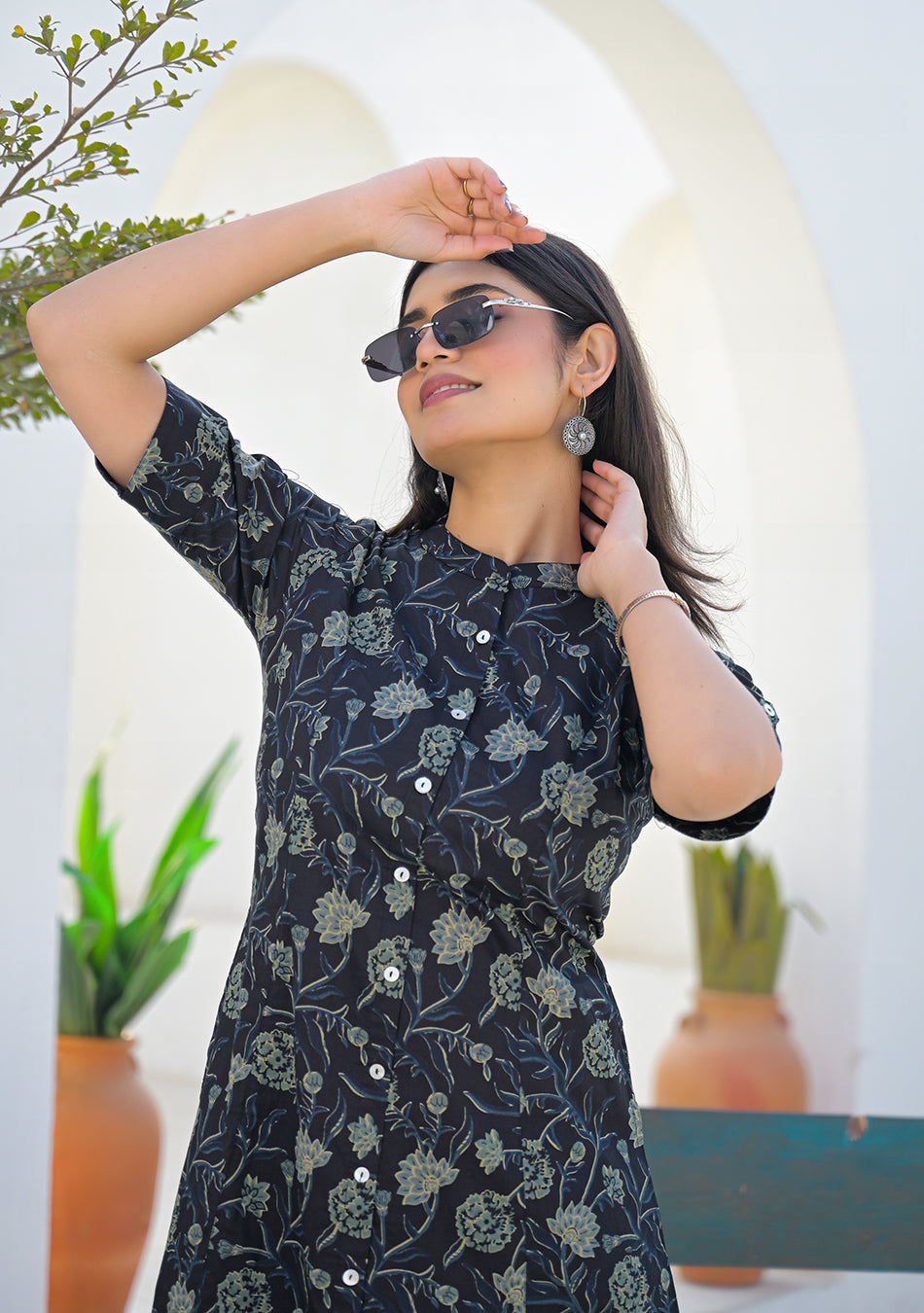 Aravalii Charcoal Sage Printed Co-ord Set