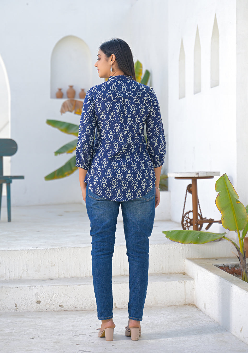 Aravalii Midnight indigo Buta Top