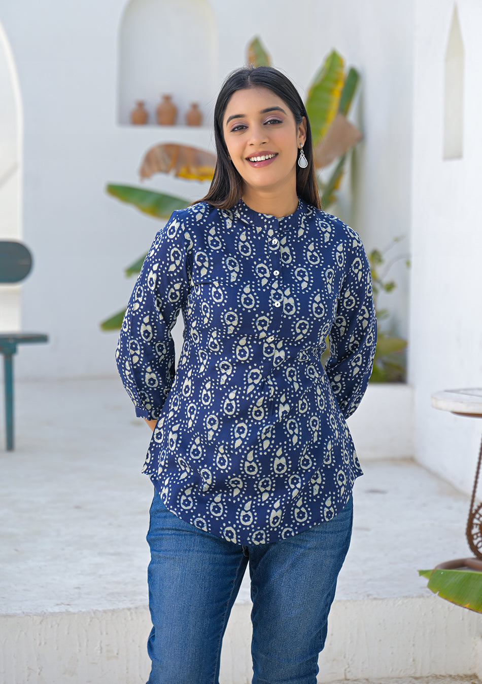 Aravalii Midnight indigo Buta Top