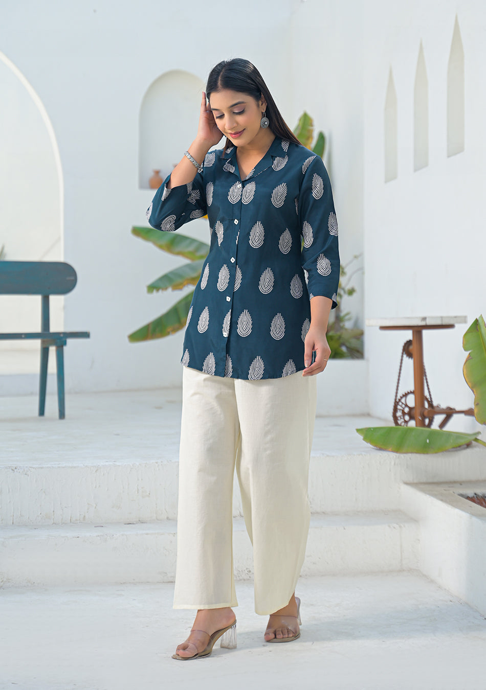 Aravalii Indigo Leaf Top