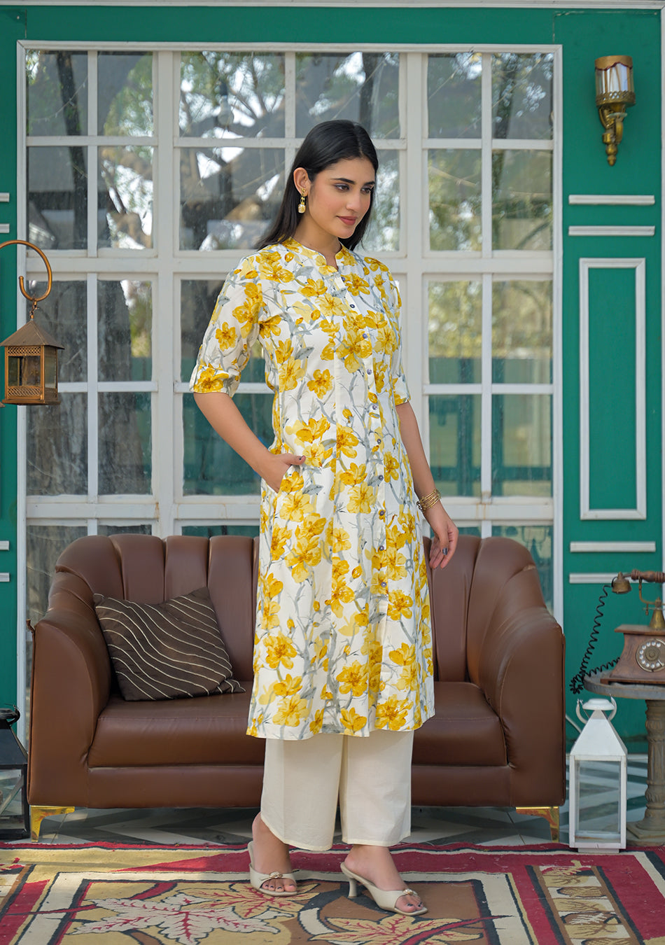 Saffron Whisper Kurta