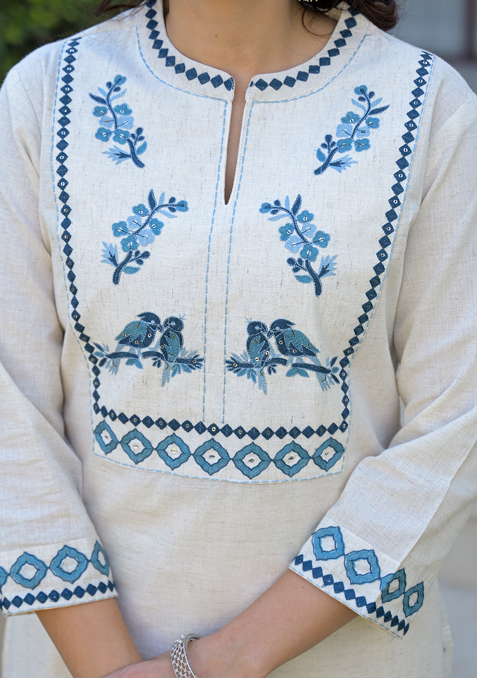 Aravalii Ivory Serenity Artisan Suit Set