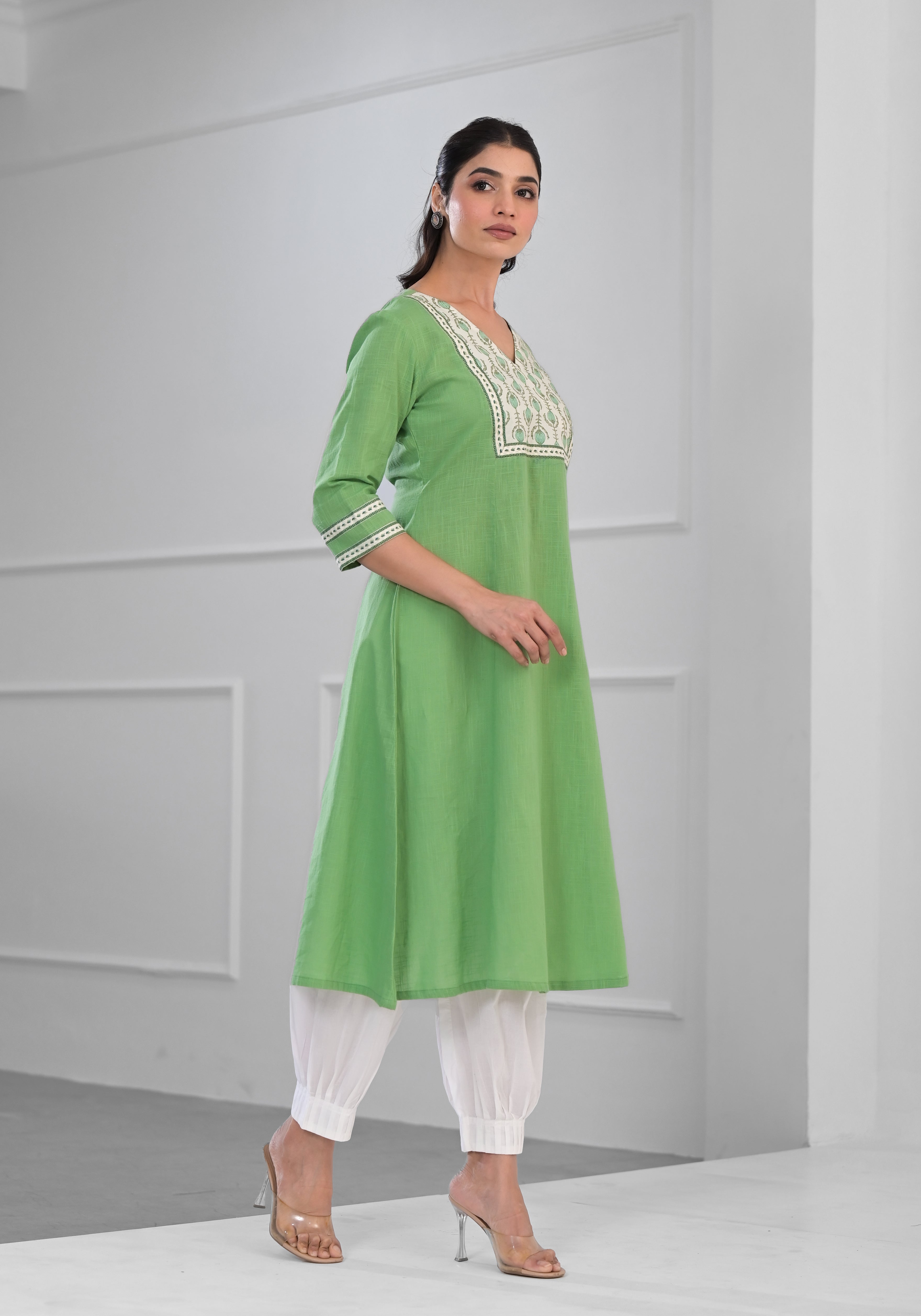 Mint Green Solid Kurta