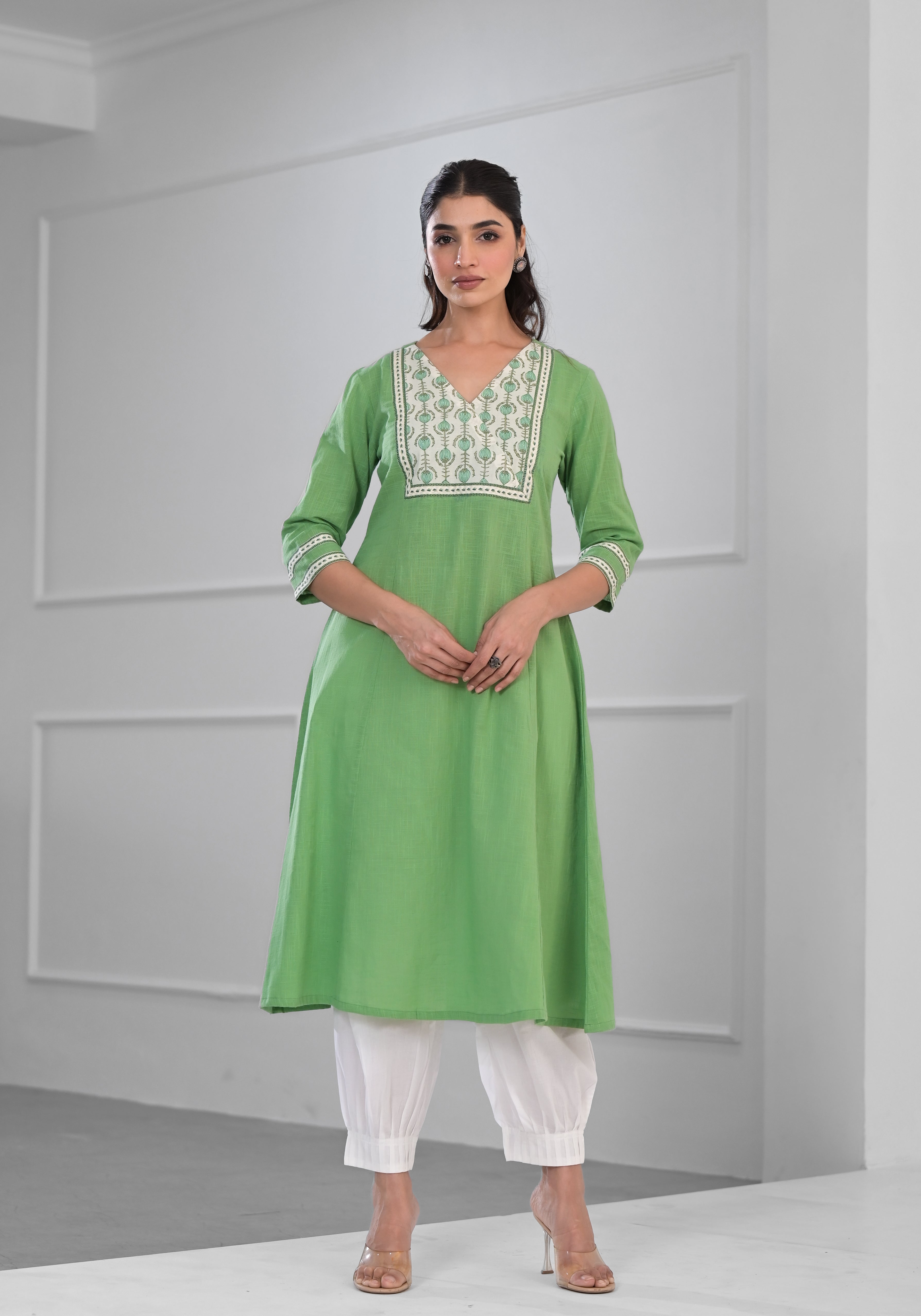 Mint Green Solid Kurta