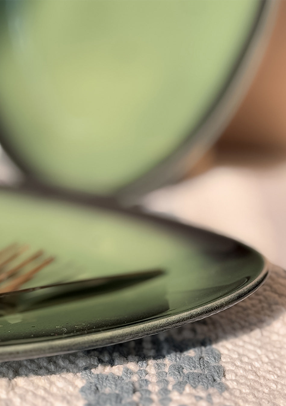 Green Oblong Triangle Platter