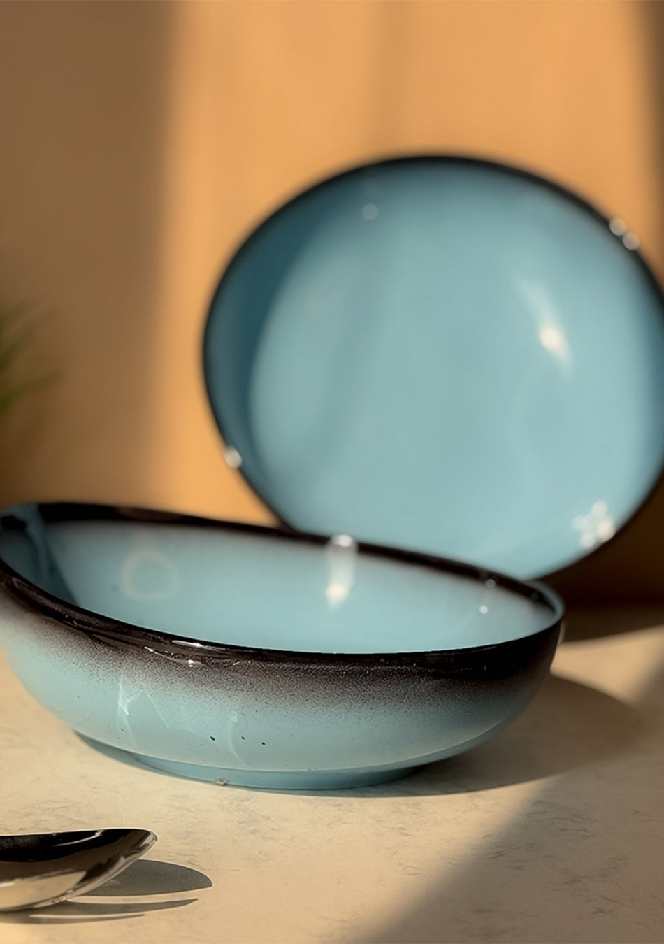 Blue Oblong Serving Bowls