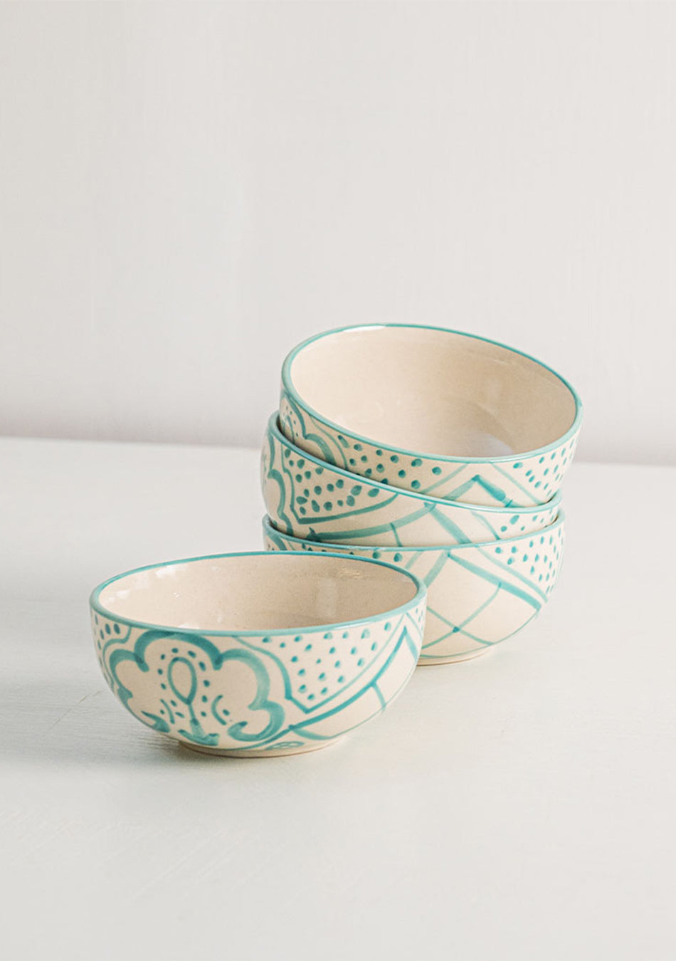Aquamarine Mandala Portion Bowls