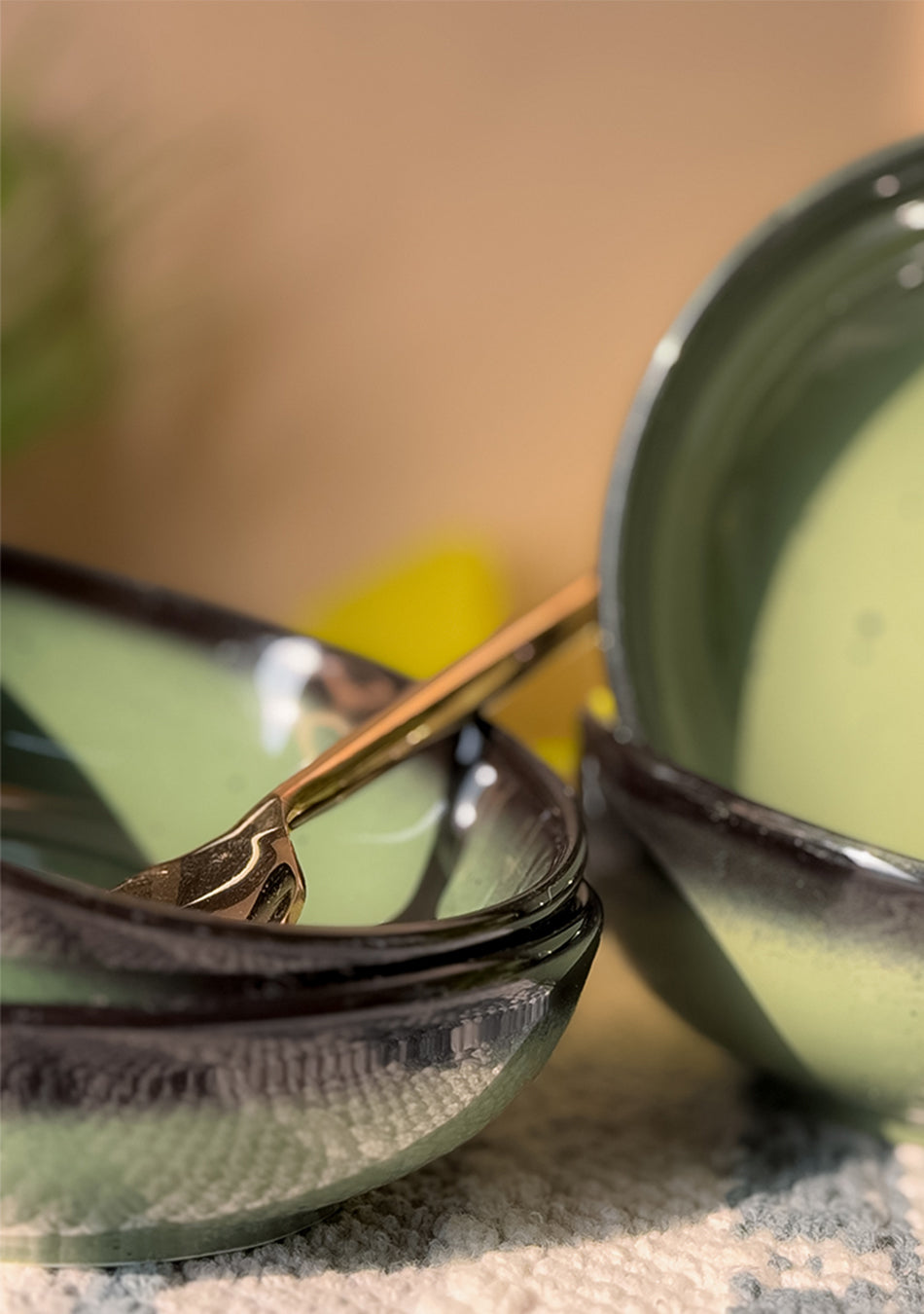 Green Oblong Portion Bowls