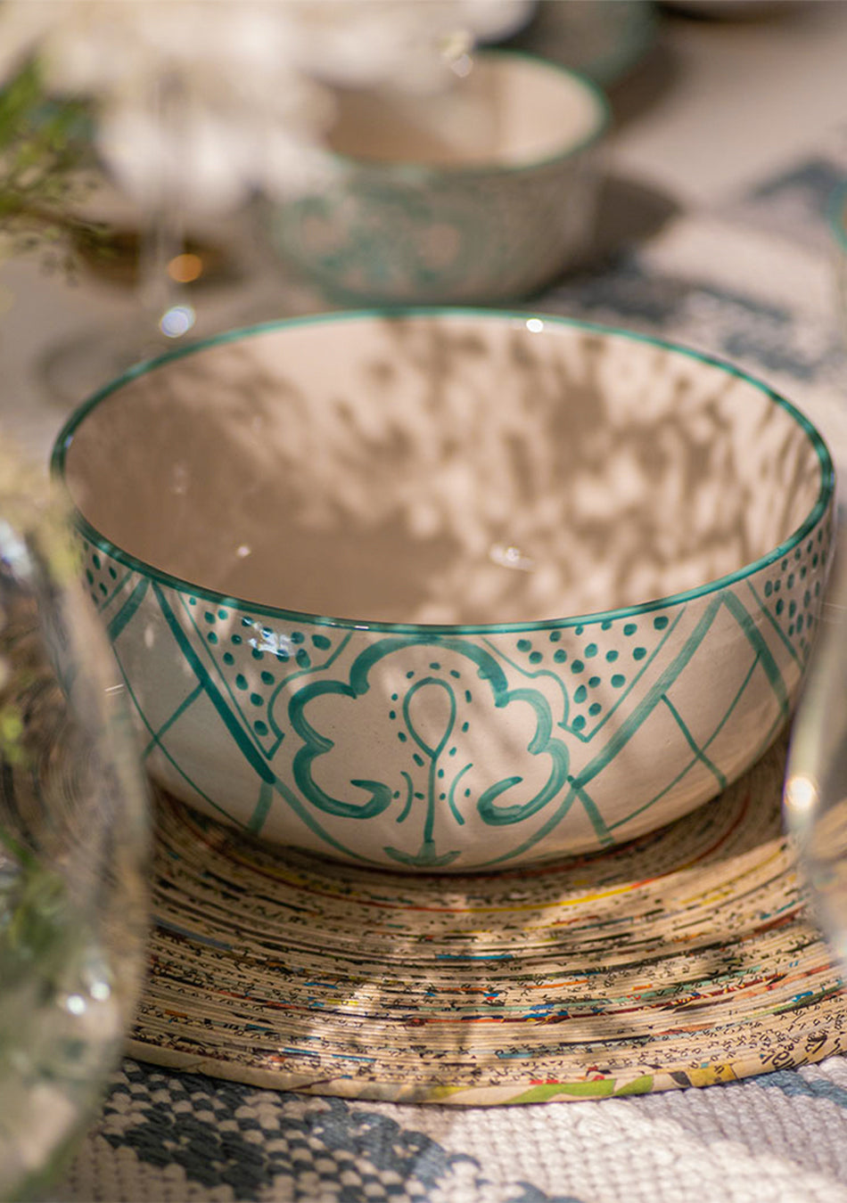Aquamarine Mandala Dinnerset - Set of 28