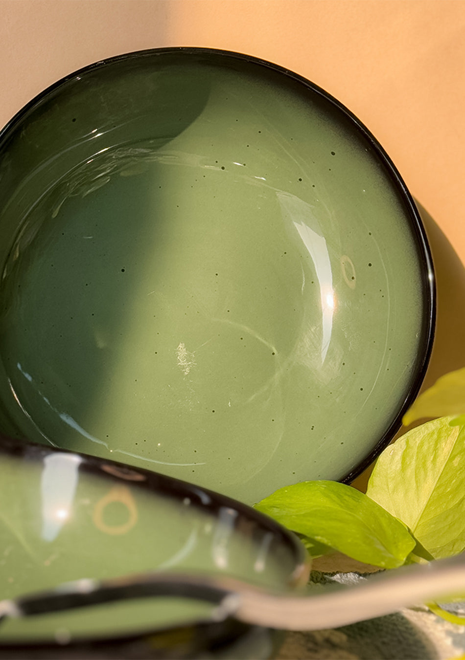 Green Oblong Serving Bowls