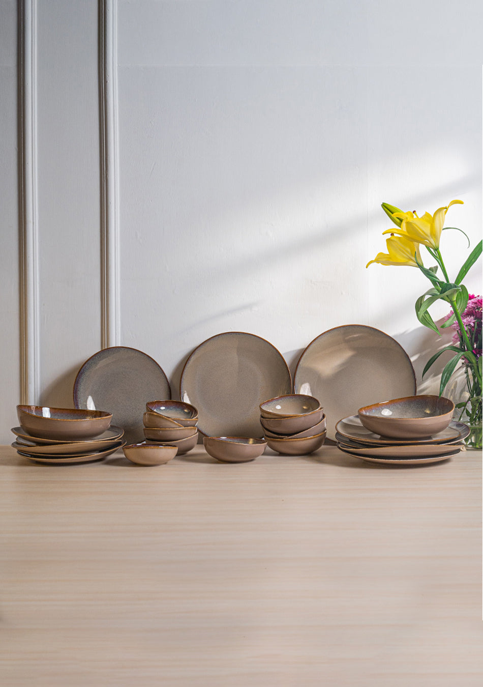 Beige Oblong Dinnerset