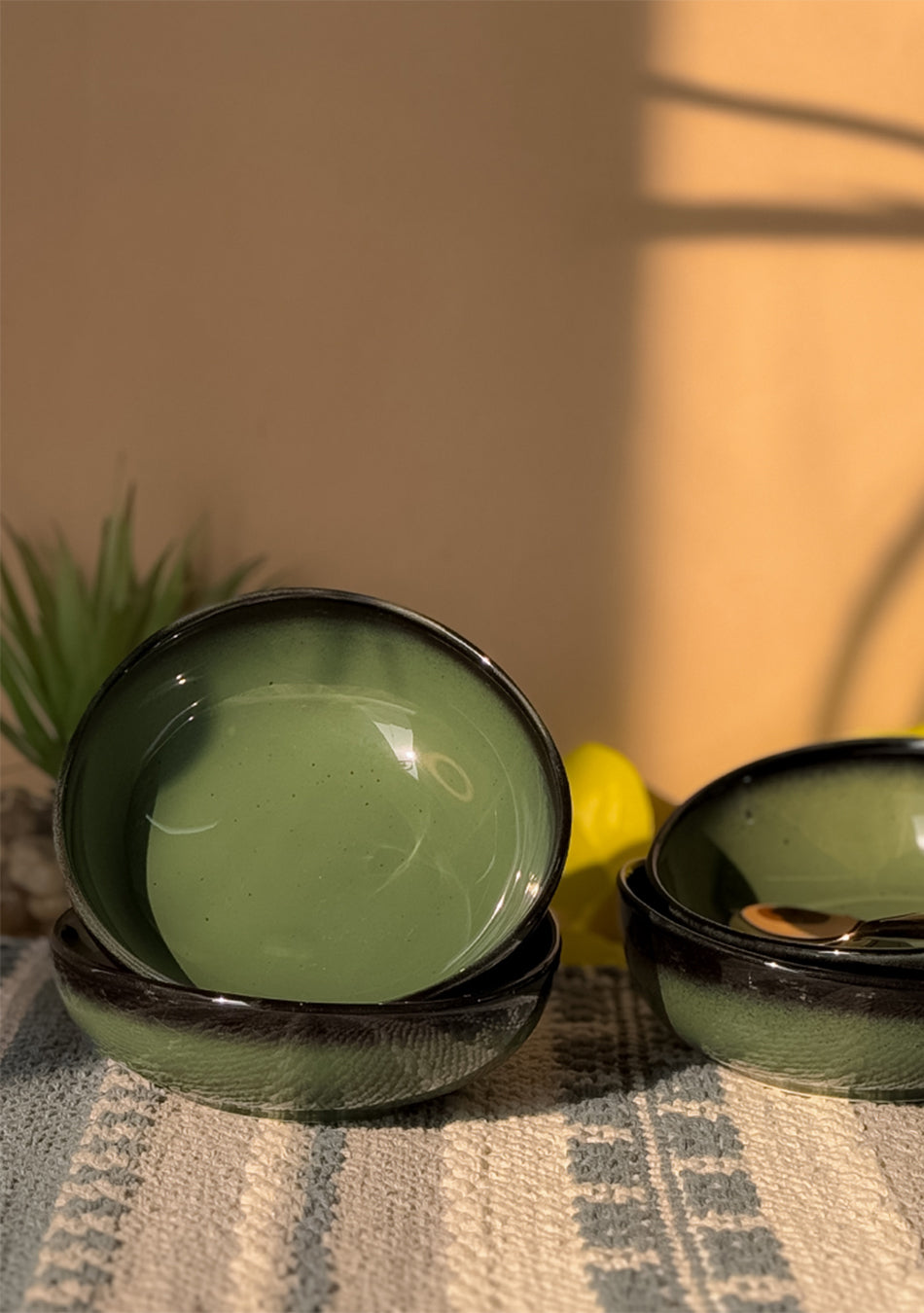 Green Oblong Portion Bowls