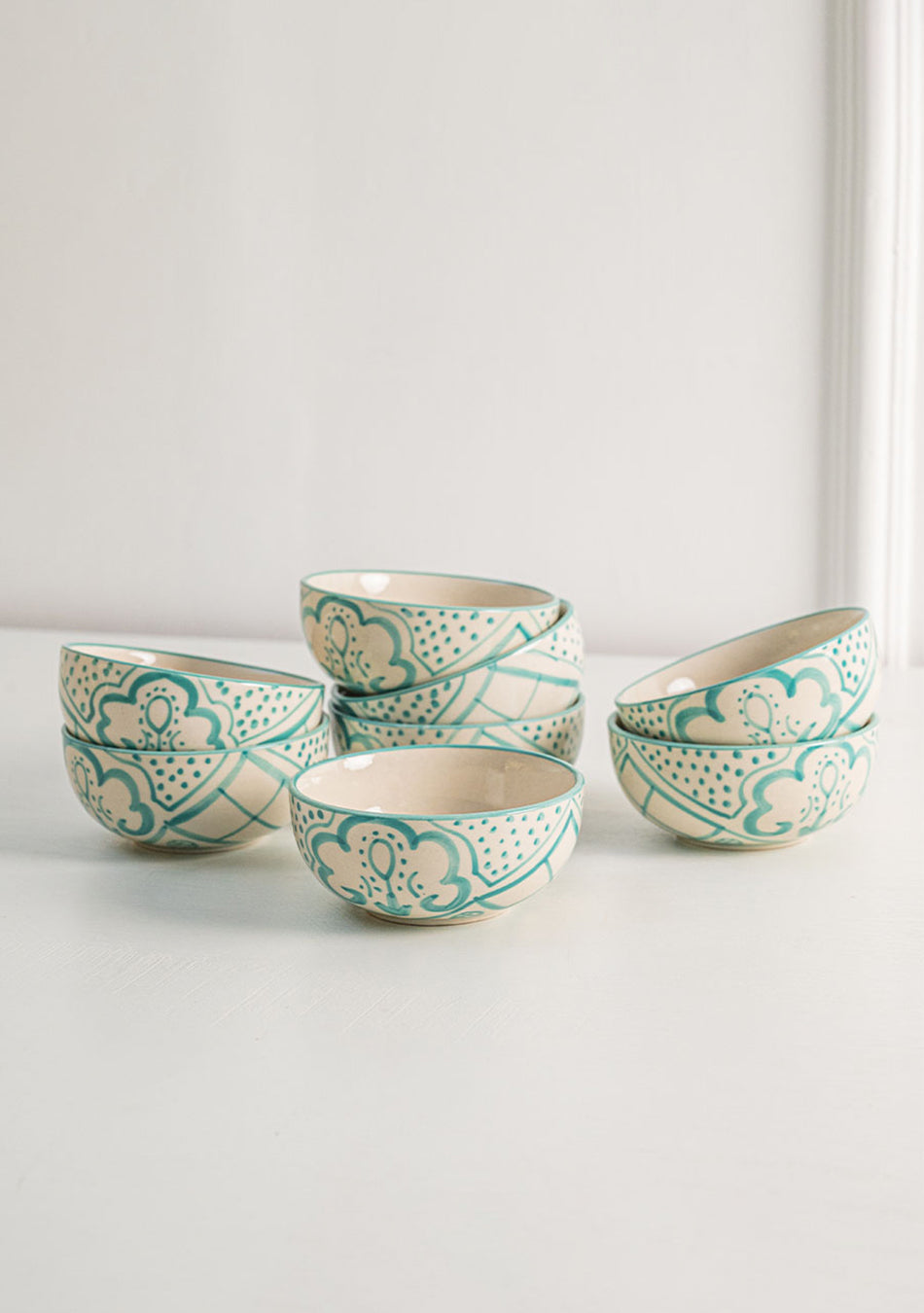 Aquamarine Mandala Portion Bowls