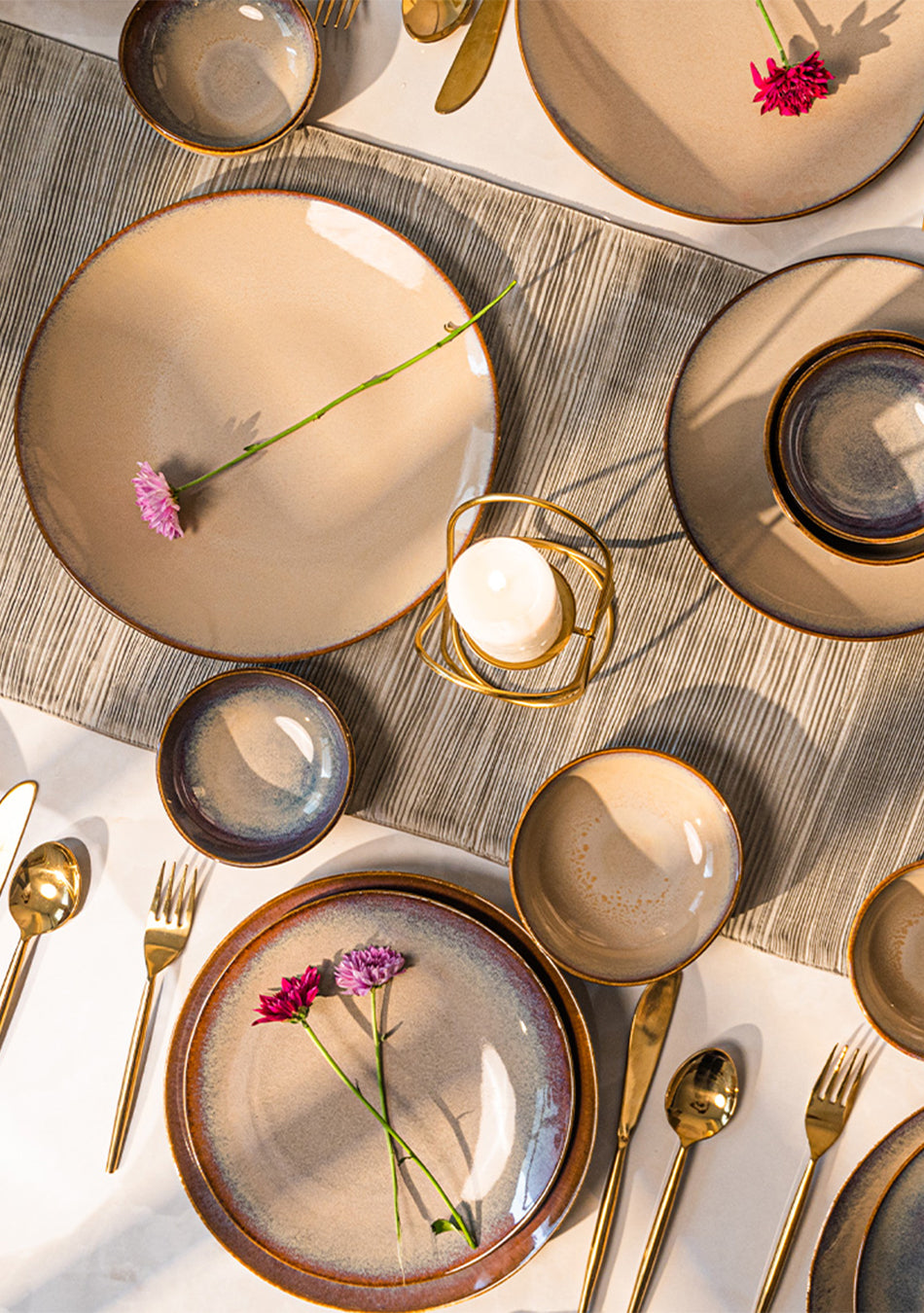Beige Oblong Dinnerset