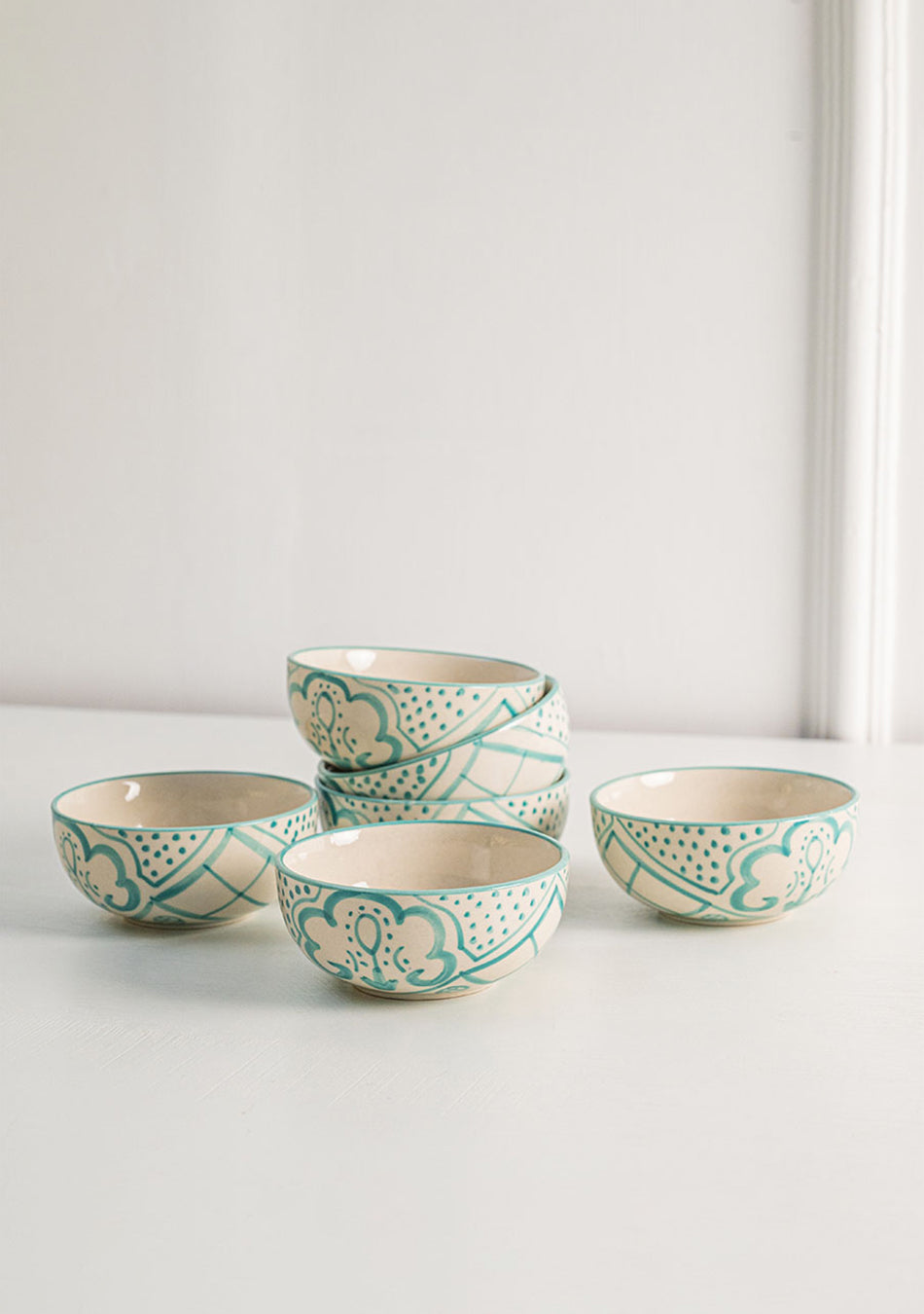 Aquamarine Mandala Portion Bowls