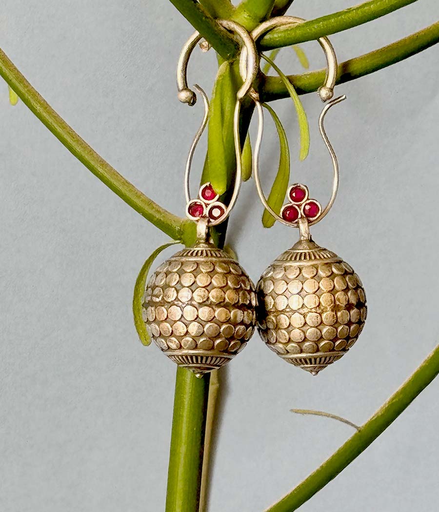 Red Sphere Elegance Danglers