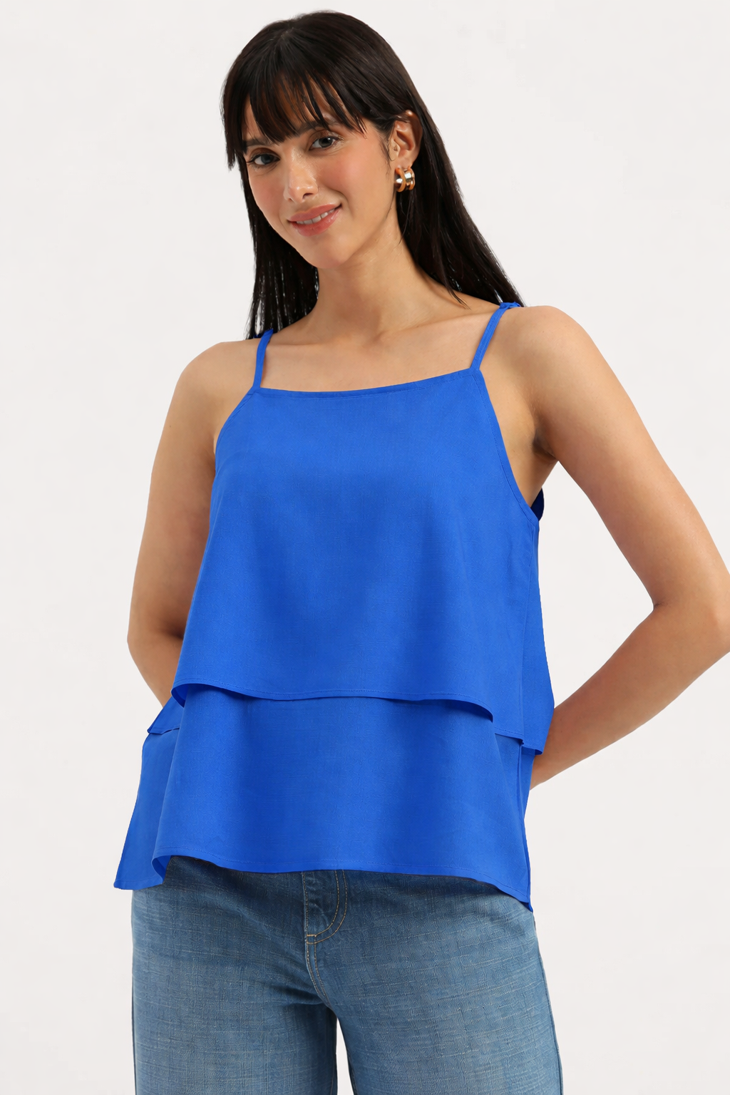 Electric Blue Layered Cami Top