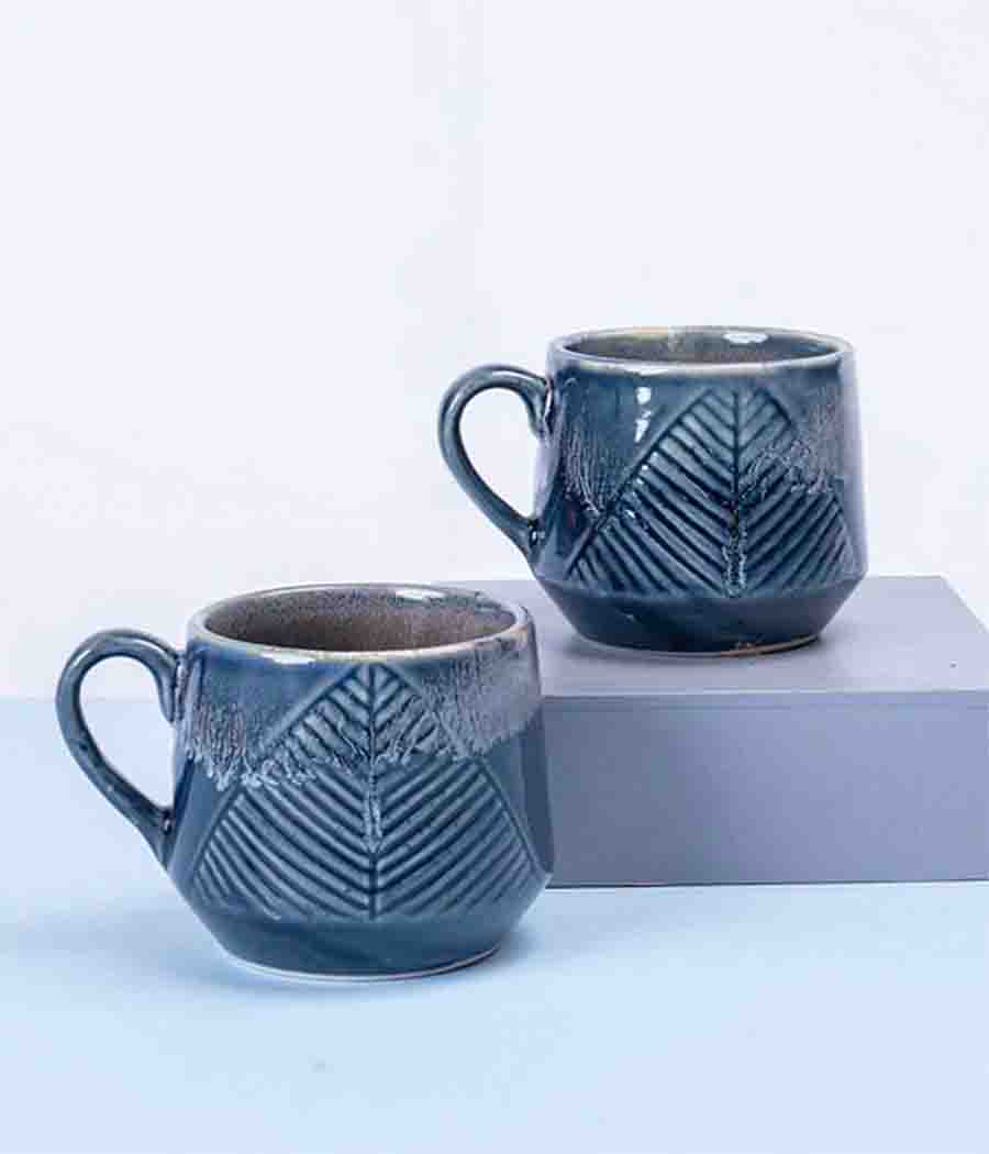 Gnatcatcher Blue Ceramic Mugs Set