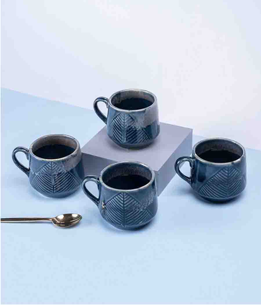 Gnatcatcher Blue Ceramic Mugs Set