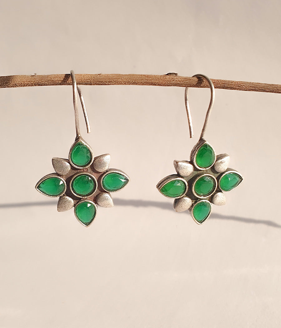 Verde Petal Hook Earrings