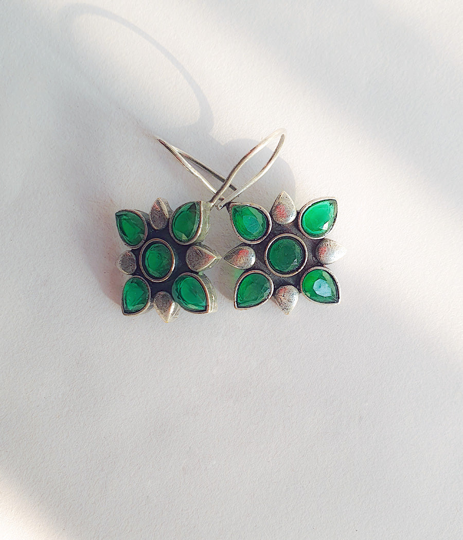 Verde Petal Hook Earrings