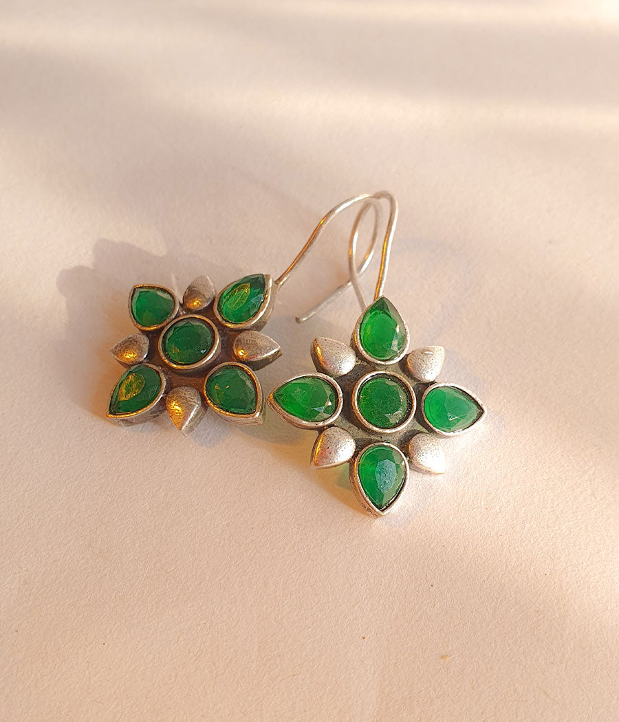 Verde Petal Hook Earrings