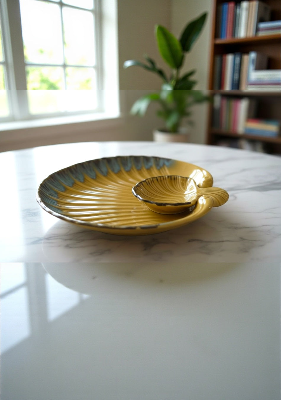 Sunlit Seashell Platter