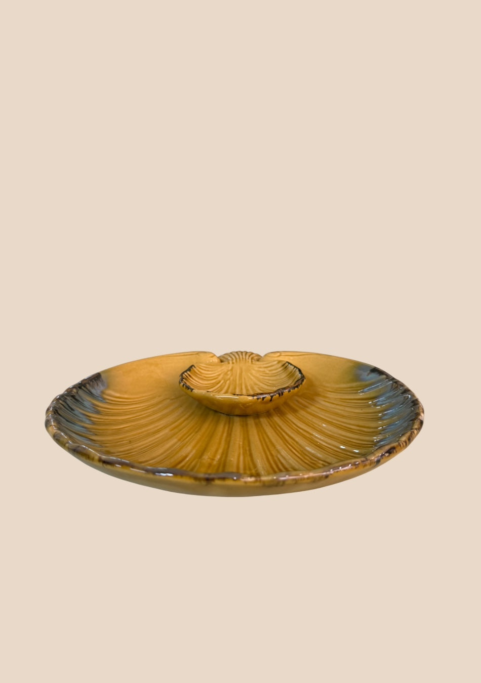 Sunlit Seashell Platter
