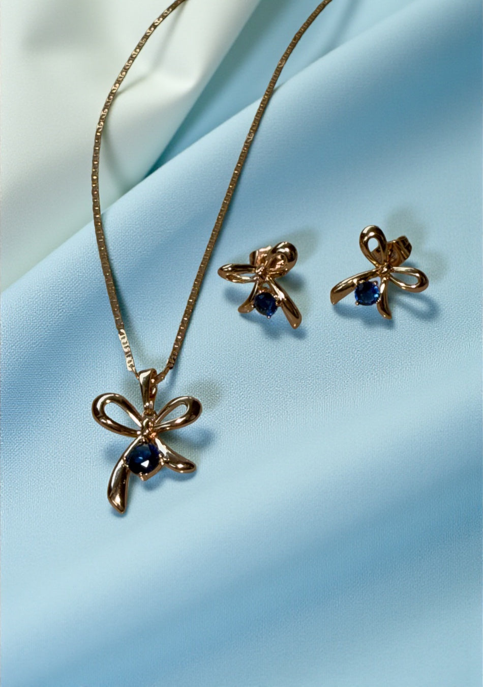 Midnight Bow Sapphire Set