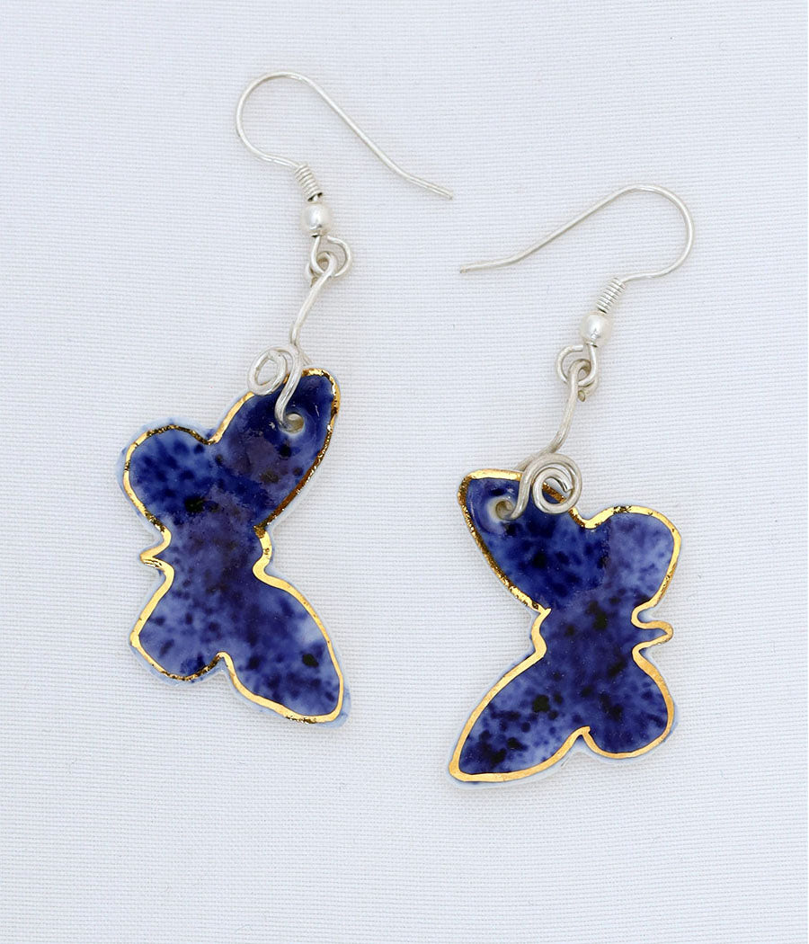 Butterfly Earrings with Fish Pendant Set
