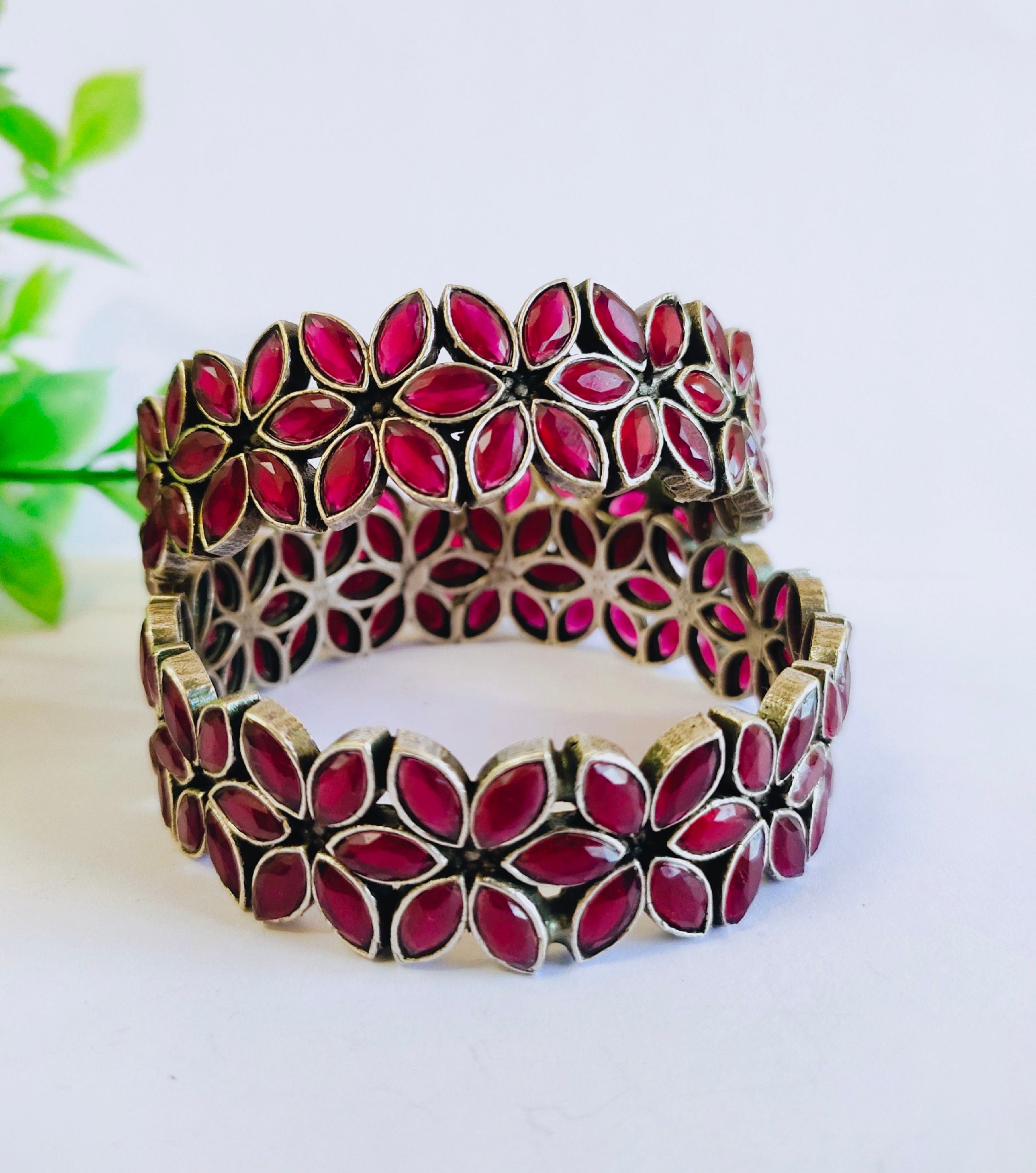 Crimson Radiance Bangles