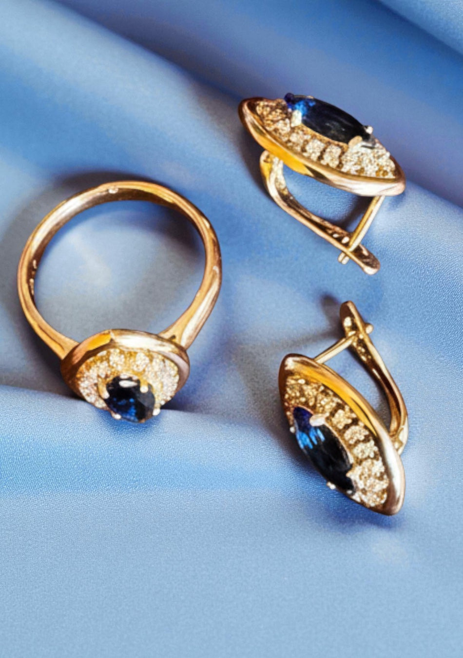 Imperial Blue Marquise Set