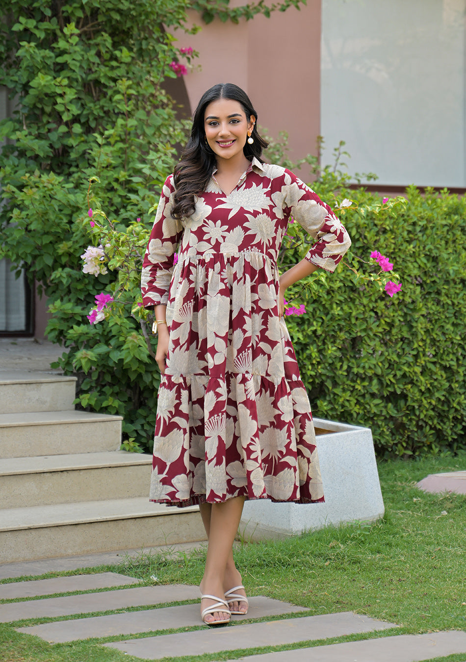 Aravalii Crimson Botanica Dress