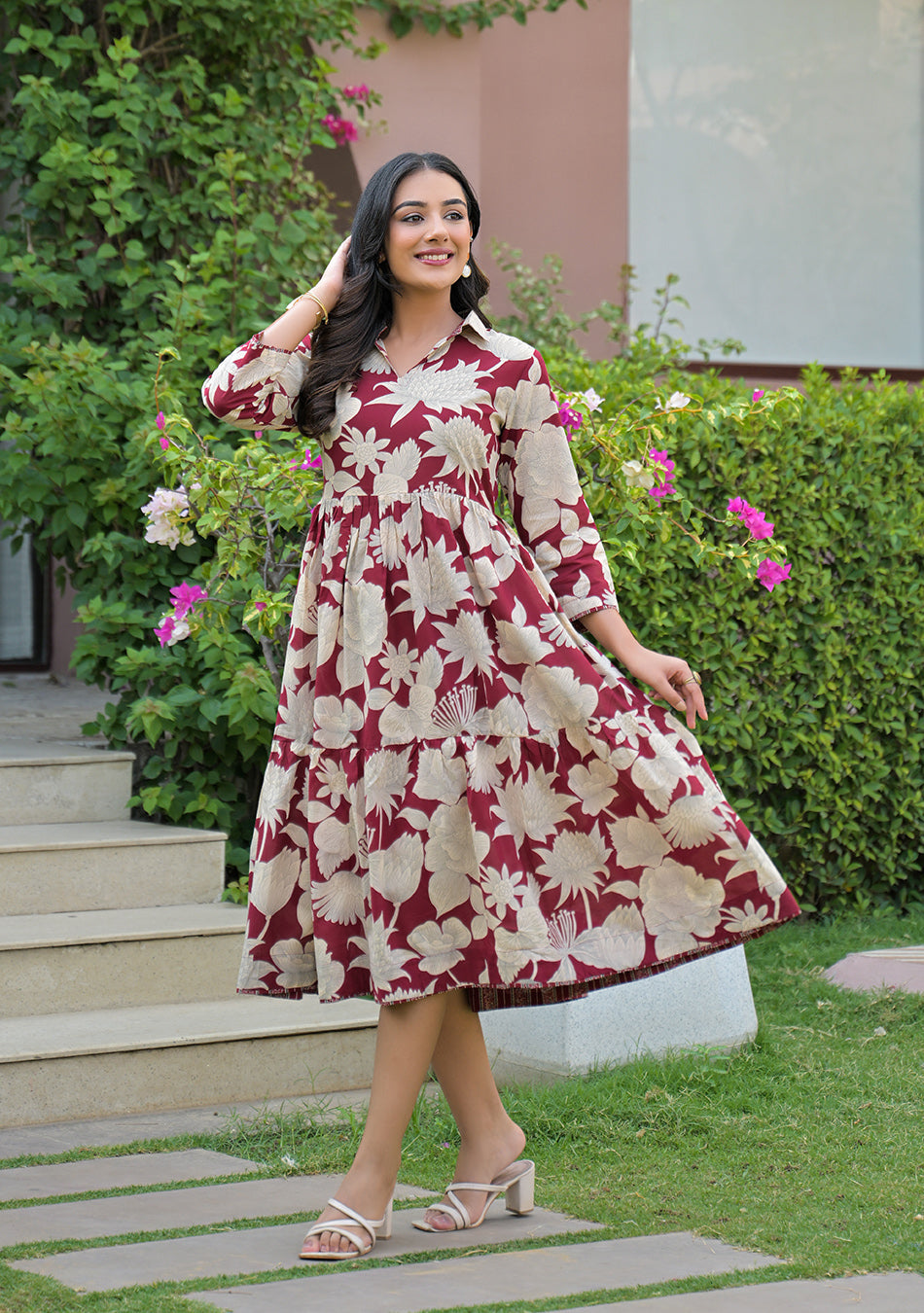 Aravalii Crimson Botanica Dress