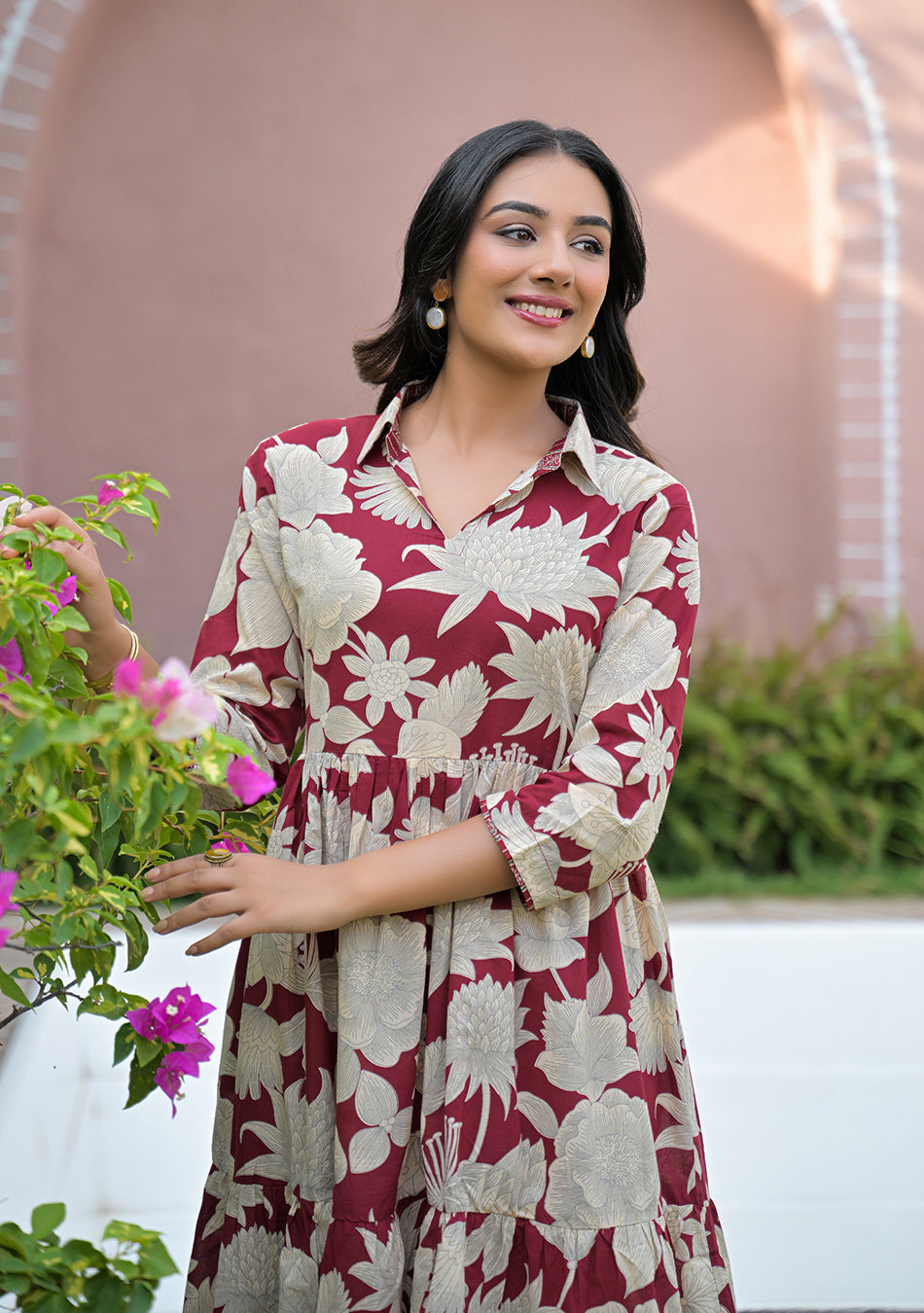 Aravalii Crimson Botanica Dress