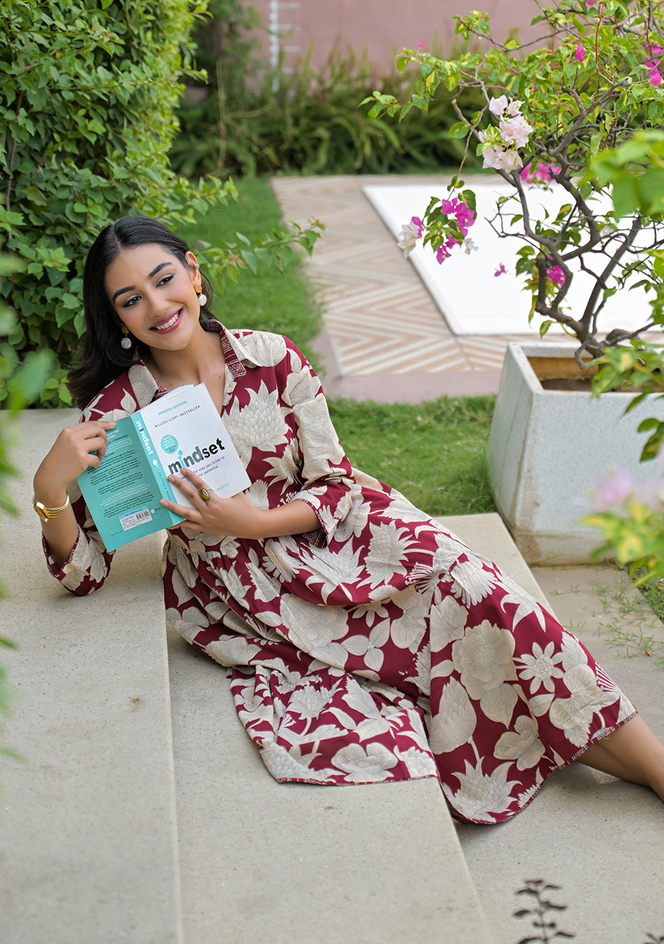 Aravalii Crimson Botanica Dress