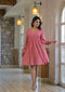 Rosewood Crinkle Empire Dress