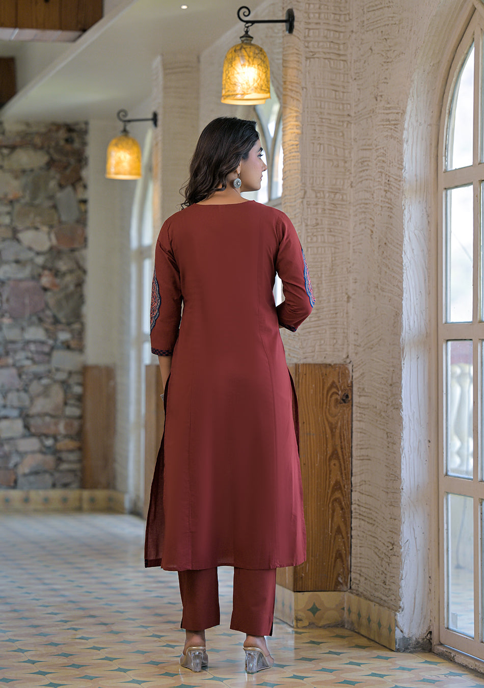 Aravalii Rust Mehreen Heritage Suit Set