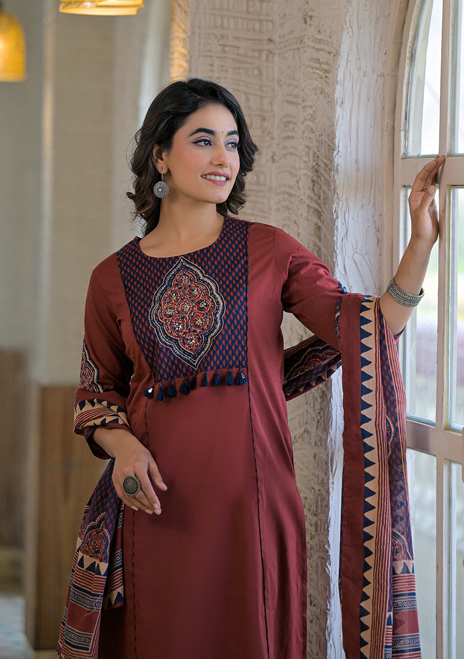 Aravalii Rust Mehreen Heritage Suit Set