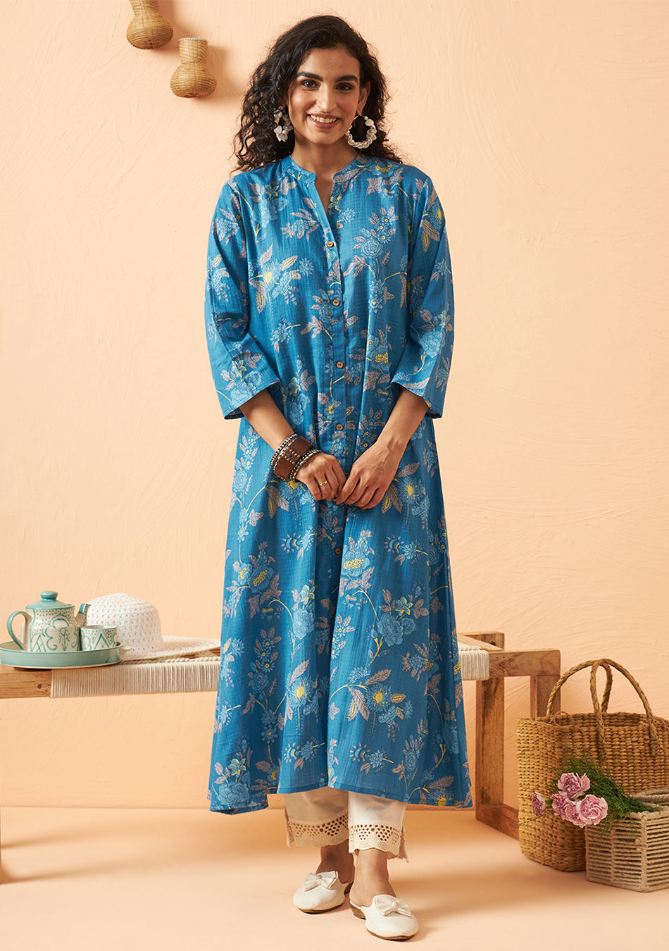 Sea breeze floral kurta