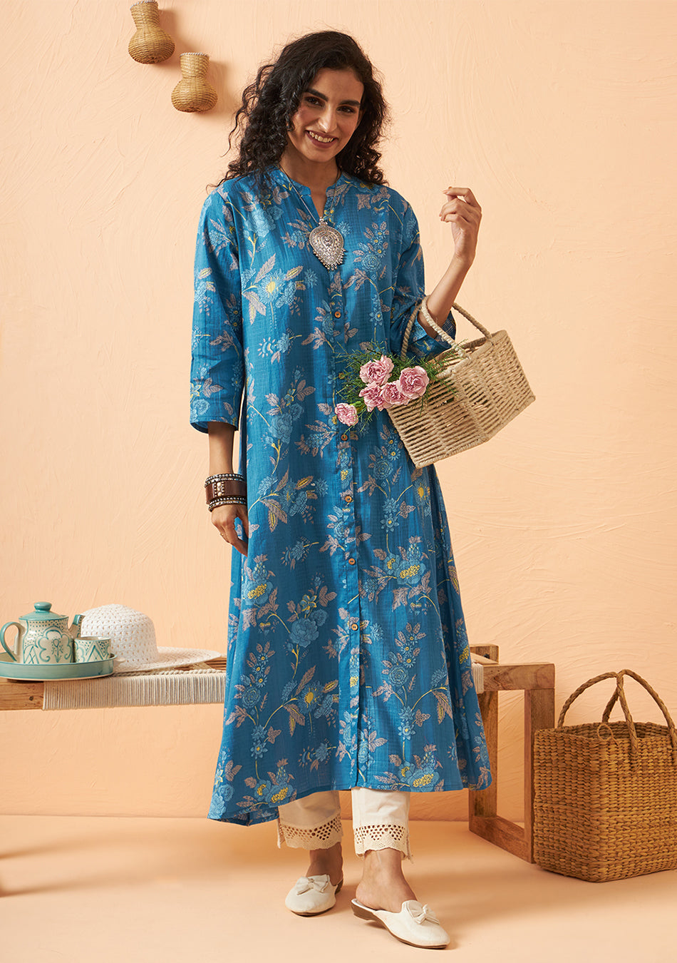 Sea breeze floral kurta